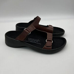 Birkenstock Tatami Leather Double Strap Slides | Womens 8